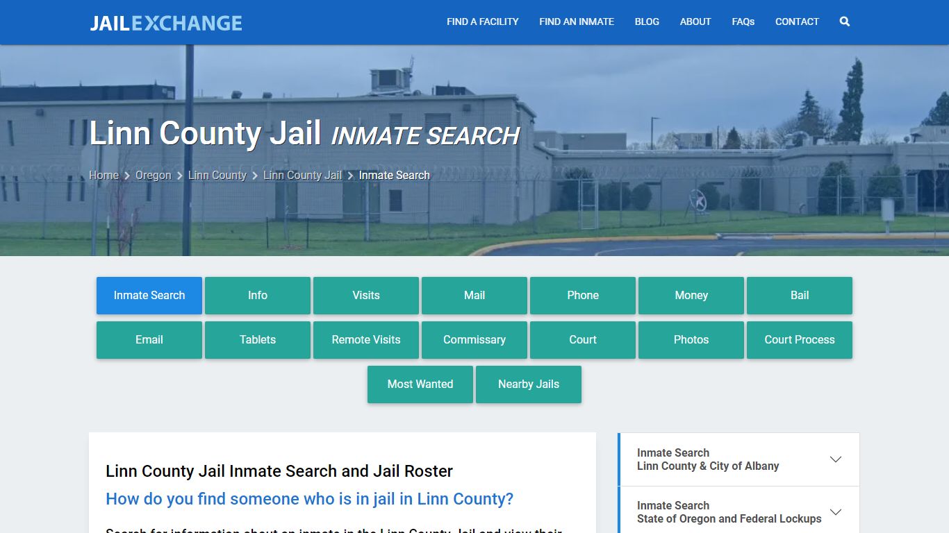 Linn County Jail Inmate Search - Jail Exchange