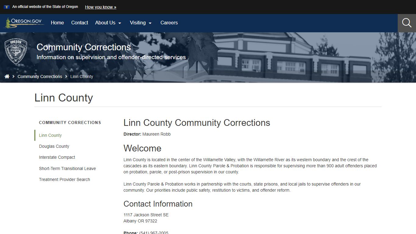 Linn County : Community Corrections - State of Oregon